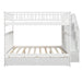 GFD Home - Full over Full Bunk Bed with Two Drawers and Storage, White - SM000113AAK - GreatFurnitureDeal