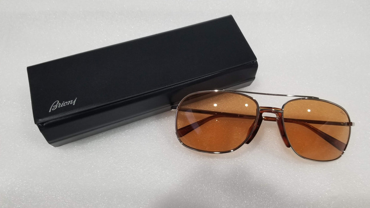 Brioni Sunglasses BR0056S Silver-orange (003 AH) 61-18-145 - Authentic