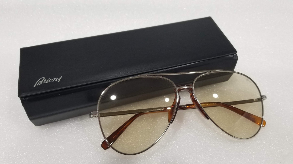 Brioni Sunglasses BR0052S Silver-Brown (004 AH) 60-13-145 - Authentic