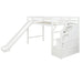 GFD Home - Twin Size Loft Bed with Storage and Slide, White - SM000108AAK - GreatFurnitureDeal