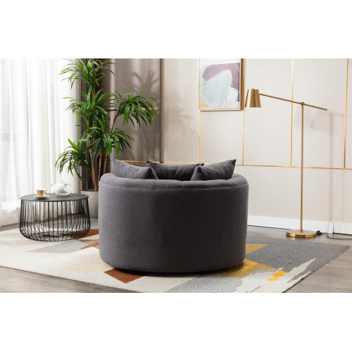 GFD Home - Modern Akili swivel accent chair barrel chair for hotel living room - Modern leisure chair Grey - W39517210