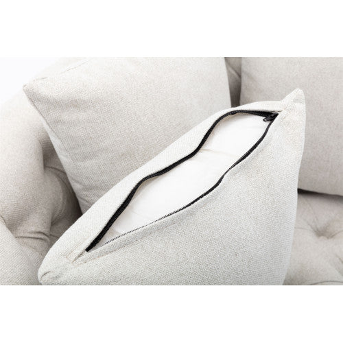 GFD Home - Modern Akili swivel accent chair barrel chair for hotel living room - Modern leisure chair Beige - W39517209