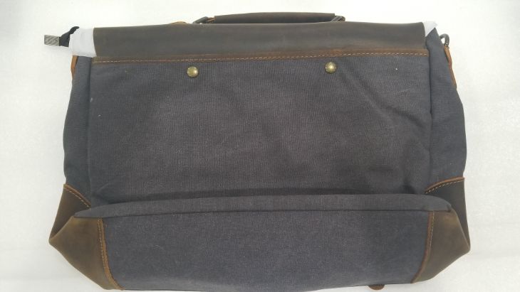 Bron Leather & Fabric Laptop bag with Strap