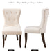GFD Home - Dining Chair Tufted Armless Chair Upholstered Accent Chair, Set of 6 in Cream - SH000105AAA - GreatFurnitureDeal