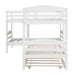 GFD Home - Twin L-Shaped Bunk bed with Trundle-White - LP000024AAK - GreatFurnitureDeal
