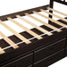 GFD Home - Twin Size Platform Storage Bed Solid Wood Bed with 6 Drawers - SG000115DAA - GreatFurnitureDeal