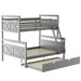 GFD Home - Twin Over Full Bunk Bed with Ladder, Twin Size Trundle, Safety Guardrail, Gray - SM000208AAE - GreatFurnitureDeal