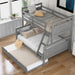 GFD Home - Twin Over Full Bunk Bed with Ladder, Twin Size Trundle, Safety Guardrail, Gray - SM000208AAE - GreatFurnitureDeal