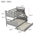 GFD Home - Twin Over Full Bunk Bed with Ladder, Twin Size Trundle, Safety Guardrail, Gray - SM000208AAE - GreatFurnitureDeal