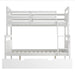 GFD Home - Twin Over Full Bunk Bed with Ladder, Twin Size Trundle, Safety Guardrail, White - SM000208AAK - GreatFurnitureDeal