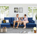 GFD Home - Sectional Sofa with Two Pillows, U-Shape Upholstered Couch in Blue - SG000190AAC - GreatFurnitureDeal