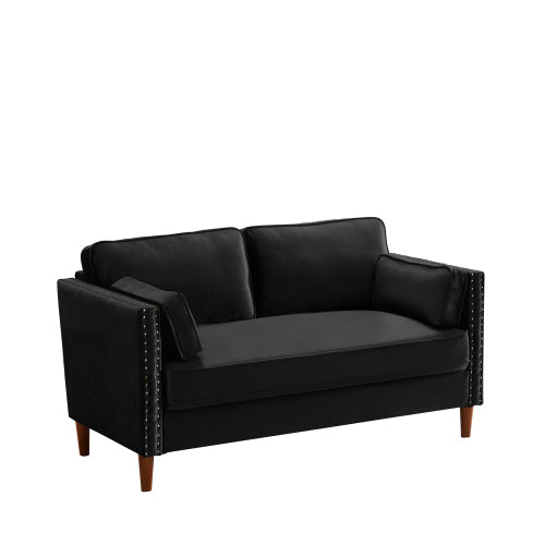 GFD Home - 2 Pieces Living Room Set in Black - W308S00004