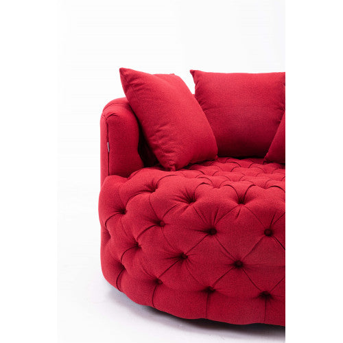GFD Home - Modern  Akili swivel accent chair barrel chair  for hotel living room - Modern  leisure chair Red - W39527140 - GreatFurnitureDeal
