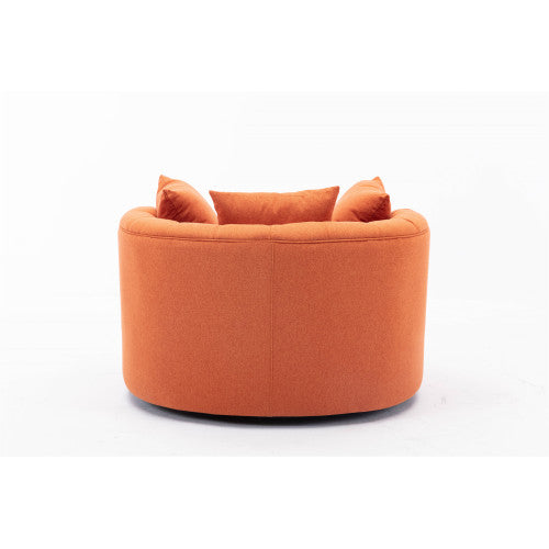 GFD Home - Modern  Akili swivel accent chair barrel chair  for hotel living room - Modern  leisure chair Orange - W39527139