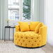 GFD Home - Modern  Akili swivel accent chair barrel chair  for hotel living room - Modern  leisure chair Yellow - W39527142 - GreatFurnitureDeal