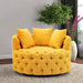 GFD Home - Modern  Akili swivel accent chair barrel chair  for hotel living room - Modern  leisure chair Yellow - W39527142 - GreatFurnitureDeal