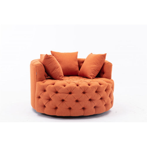 GFD Home - Modern  Akili swivel accent chair barrel chair  for hotel living room - Modern  leisure chair Orange - W39527139