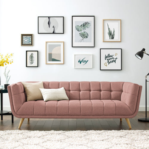 GFD Home - 3 Seater Sofa in Pink - W48124769 - GreatFurnitureDeal