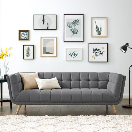 GFD Home - 3 Seater Sofa in Gray - W48124777 - GreatFurnitureDeal
