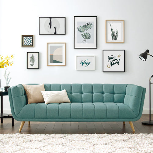 GFD Home - 3 Seater Sofa in Green - W48124773 - GreatFurnitureDeal