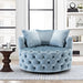 GFD Home - Modern Akili swivel accent chair barrel chair for hotel living room - Modern leisure chair Light Blue - D21917010 - GreatFurnitureDeal