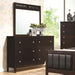 Coaster Furniture - Carlton 4 Piece California King Panel Bedroom Set in Cappuccino - 202091KW-4SET