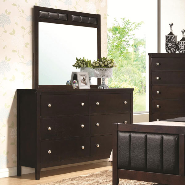 Coaster Furniture - Carlton 5 Piece Queen Panel Bedroom Set in Cappuccino - 202091Q-5SET - GreatFurnitureDeal