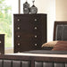 Coaster Furniture - Carlton 6 Piece California King Panel Bedroom Set in Cappuccino - 202091KW-6SET