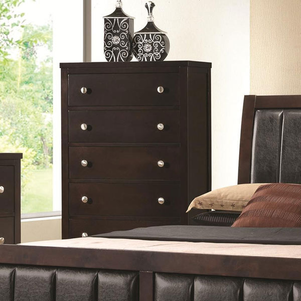 Coaster Furniture - Carlton 6 Piece Queen Panel Bedroom Set in Cappuccino - 202091Q-6SET - GreatFurnitureDeal