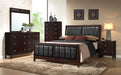 Coaster Furniture - Carlton 6 Piece Eastern King Panel Bedroom Set in Cappuccino - 202091KE-6SET