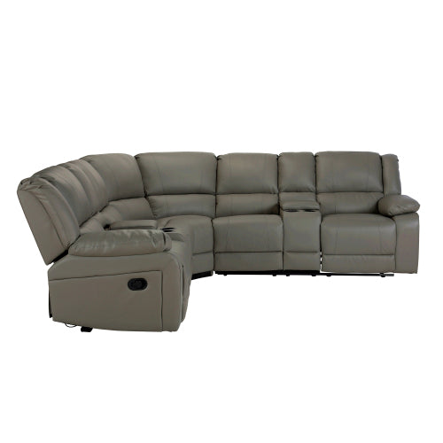 GFD Home - Mannual Motion Sectional Sofa in Grey - W223S00070 - GreatFurnitureDeal