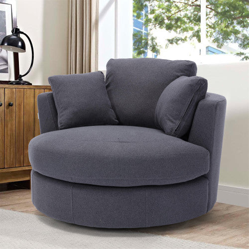 GFD Home - Modern  Akili swivel accent chair  barrel chair  for hotel living room Modern  leisure chair - W39532510 - GreatFurnitureDeal