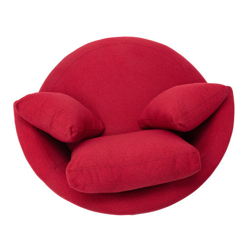 GFD Home - Modern  Akili swivel accent chair  barrel chair  for hotel living room Modern  leisure chair in Red - W39532504