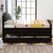 GFD Home - Twin Size Platform Storage Bed Solid Wood Bed with 6 Drawers - SG000115DAA - GreatFurnitureDeal