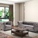 GFD Home - Classic Sofa Loveseat Velvet Solid Wood Oak Feet in Gray - W30223197 - GreatFurnitureDeal