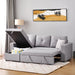 GFD Home - 90" Reversible Pull out Sleeper L-Shaped Sectional Storage Sofa Bed,Corner sofa-bed with Storage Chaise Left-Right Handed in Gray - GS000056AAE - GreatFurnitureDeal