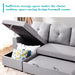 GFD Home - 90" Reversible Pull out Sleeper L-Shaped Sectional Storage Sofa Bed,Corner sofa-bed with Storage Chaise Left-Right Handed in Gray - GS000056AAE - GreatFurnitureDeal