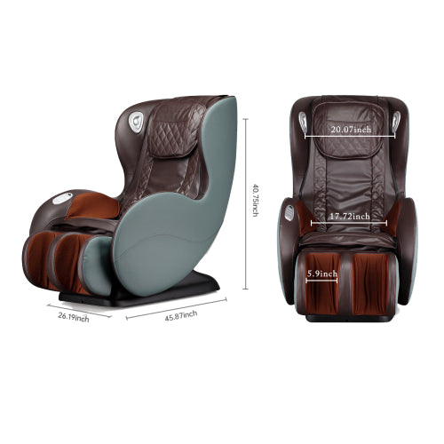 GFD Home - Massage Chairs SL Track Full Body and Recliner, Shiatsu Recliner, Massage Chair with Bluetooth Speaker-Green - W73030043