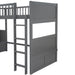 GFD Home - Twin Size Bunk Bed with a Loft Bed attached, with Two Drawers - SM000232AAE - GreatFurnitureDeal