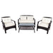 GFD Home - 4 Piece Rattan Sofa Seating Group with Cushions, Outdoor Ratten sofa in Beige - WY000171AAA - GreatFurnitureDeal