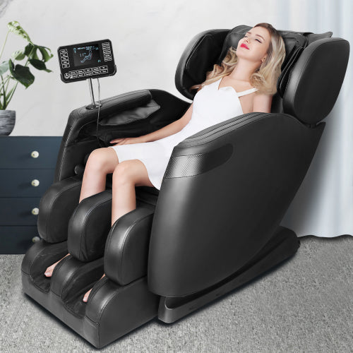 GFD Home - Neck Massage Chair & Back Massager, Full Body Zero Gravity Shiatsu Recliner,Shiatsu and Rolling Massage for Full Body in Black - W431S00003 - GreatFurnitureDeal