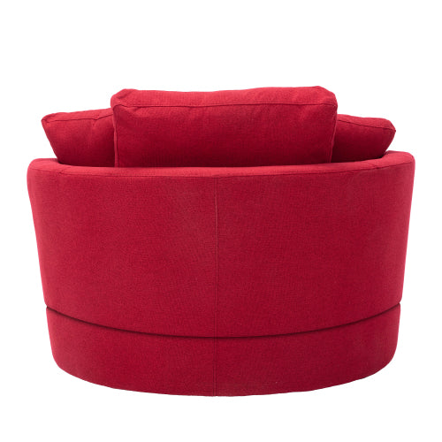 GFD Home - Modern  Akili swivel accent chair  barrel chair  for hotel living room Modern  leisure chair in Red - W39532504 - GreatFurnitureDeal