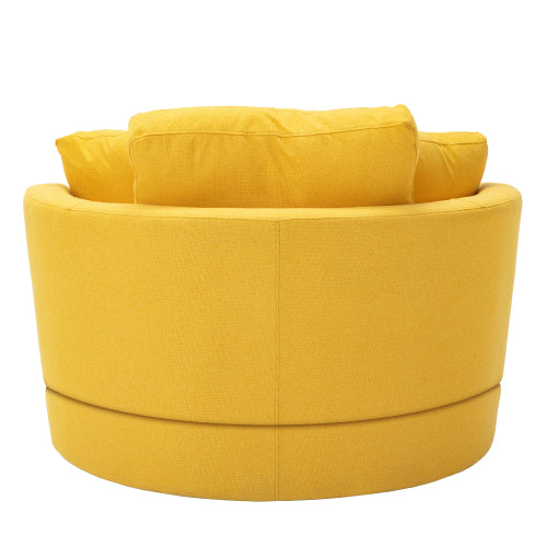 GFD Home - Modern  Akili swivel accent chair  barrel chair  for hotel living room Modern  leisure chair in Yellow - W39532486 - GreatFurnitureDeal