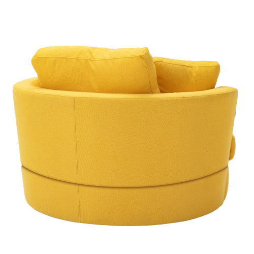 GFD Home - Modern  Akili swivel accent chair  barrel chair  for hotel living room Modern  leisure chair in Yellow - W39532486