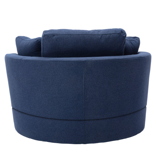 GFD Home - Modern  Akili swivel accent chair  barrel chair  for hotel living room Modern  leisure chair in Navy - W39532509