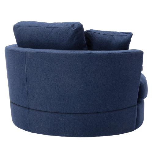 GFD Home - Modern  Akili swivel accent chair  barrel chair  for hotel living room Modern  leisure chair in Navy - W39532509 - GreatFurnitureDeal