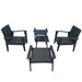 GFD Home - Patio Furniture Outdoor Chair And Ottoman 5 Pieces Rattan Seating Group with Cushions - W656S00002 - GreatFurnitureDeal