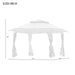 GFD Home - Canopy Soft Top Outdoor Patio Tent Garden Canopy for Your Yard, Patio, Garden, Outdoor or Party - MX212743AAA - GreatFurnitureDeal