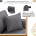 GFD Home - Upholstery Sleeper Sectional Sofa Grey with Storage Space, 2 Tossing Cushions - WY000159EAA - GreatFurnitureDeal