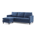 GFD Home - Reversible Sectional Sofa with Handy Side Pocket，Living Room L-Shape 3-Seater Couch with Modern Linen Fabric in Blue - WF281313AAC - GreatFurnitureDeal